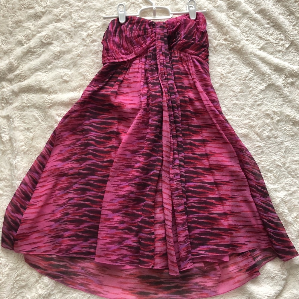 Pink strapless dress